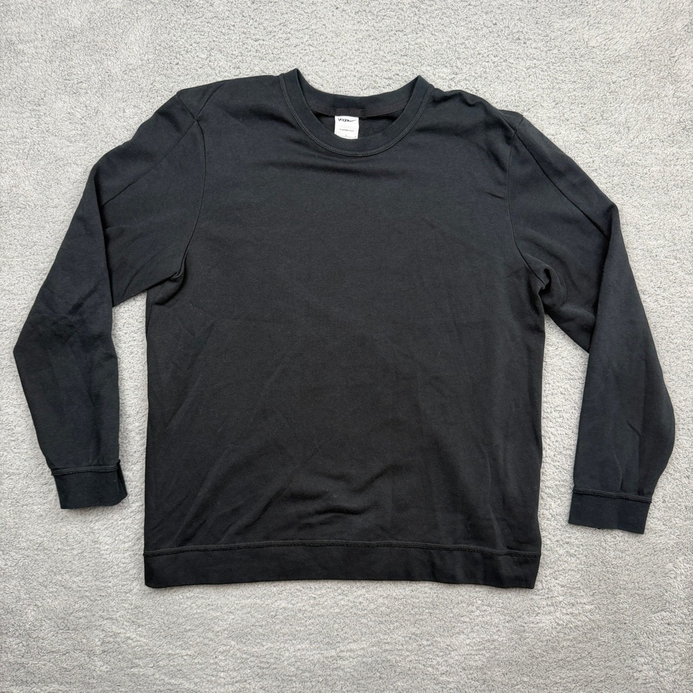 Nike Yoga Therma-FIT Sweatshirt Mens L Black Crewneck Fleece Pullover DM8137-010